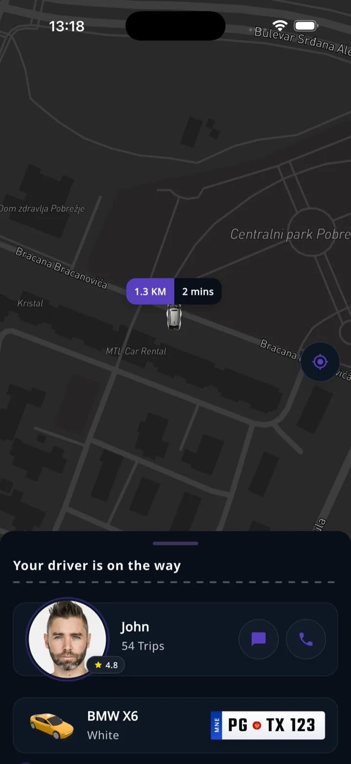 Your driver is on the way