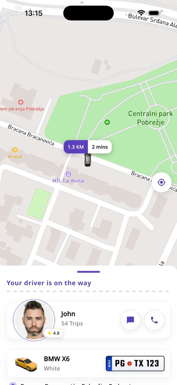 Your driver is on the way