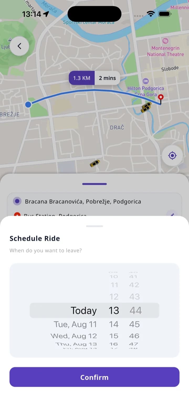 Scheduling a MonteGO ride